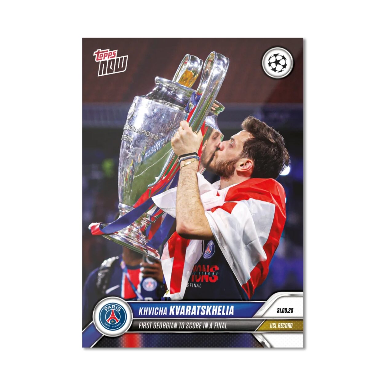 「GOH’S」Khvicha Kvaratskhelia - 2024-25 UCL Topps NOW® - Card 163 - LOOK FOR AUTO-RELIC - PR: 1971