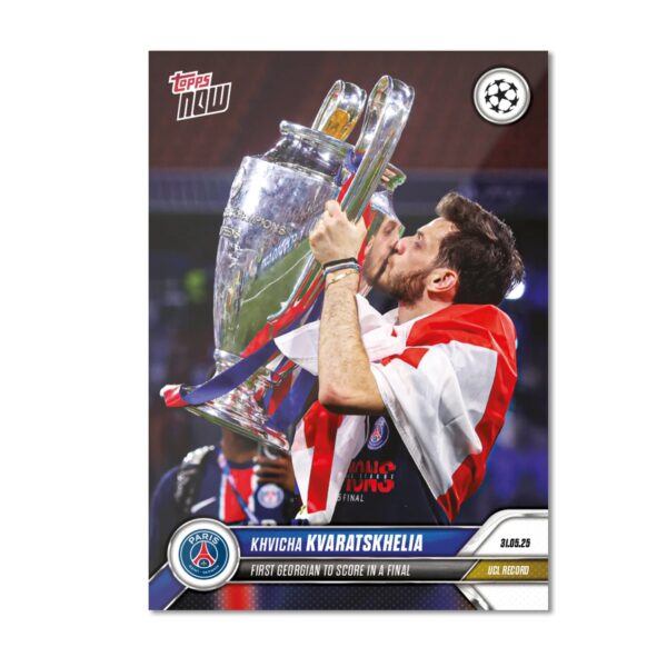「GOH’S」Khvicha Kvaratskhelia - 2024-25 UCL Topps NOW® - Card 163 - LOOK FOR AUTO-RELIC - PR: 1971