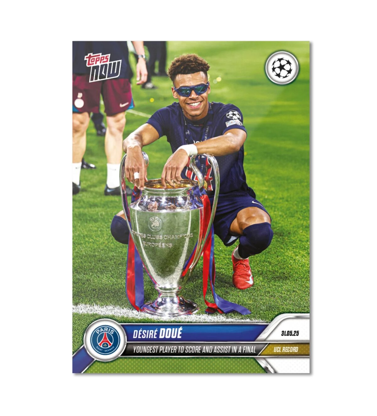 「GOH’S」Désiré Doué - 2024-25 UCL Topps NOW® - Card 162 - LOOK FOR AUTO-RELIC - PR: 5843