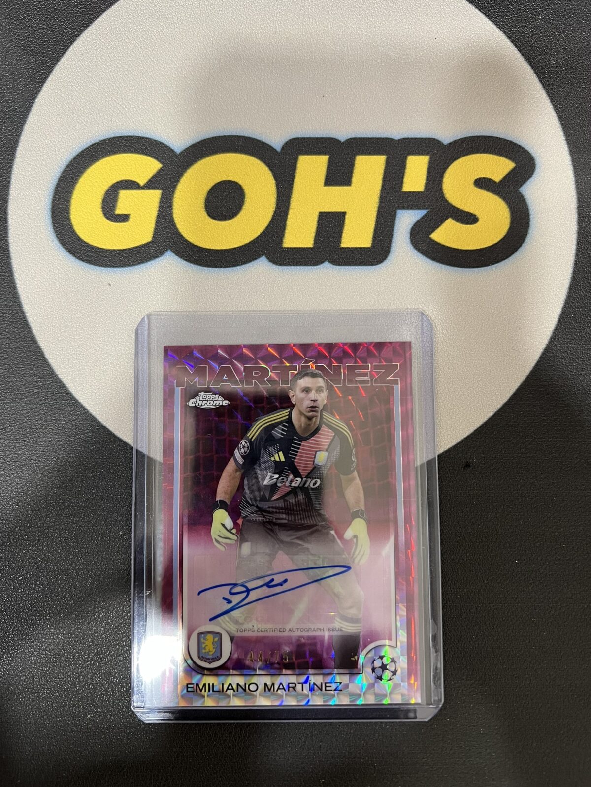 「GOH’S」2024-25 Topps Chrome #44/75 Emiliano Martinez Auto - 代購