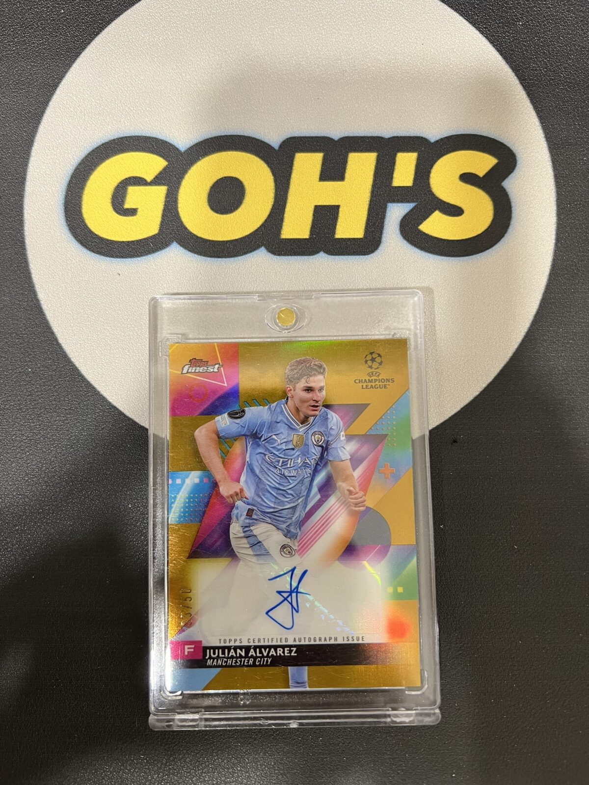 「GOH’S」2023-24 Topps Finest #25/50 Julian Alvarez Auto - 代購