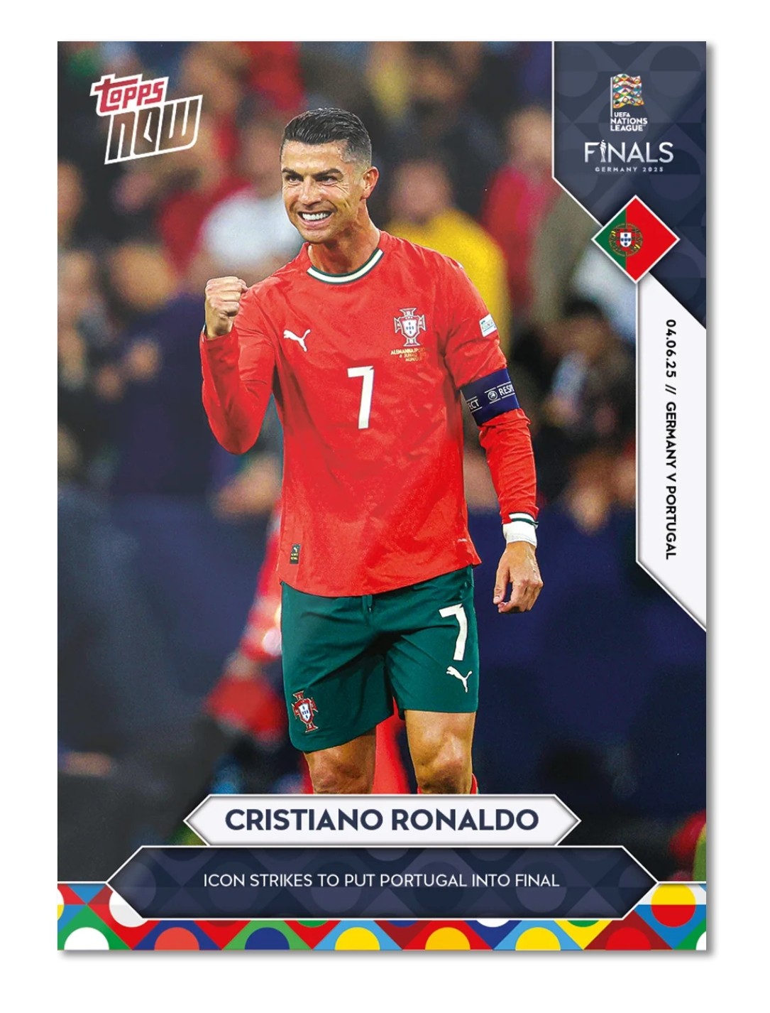 「GOH’S」Cristiano Ronaldo - 2025 UEFA Nations League Topps NOW® - Card 1 - PR: 8040