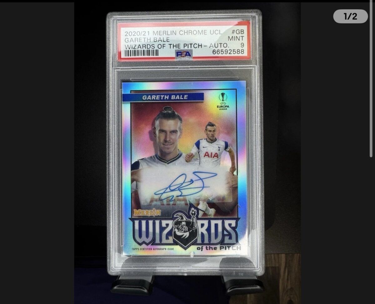 「GOH’S」2020-21 Topps Merlin Wizards of the Pitch Auto Gareth Bale /100 PSA 9 - 代購