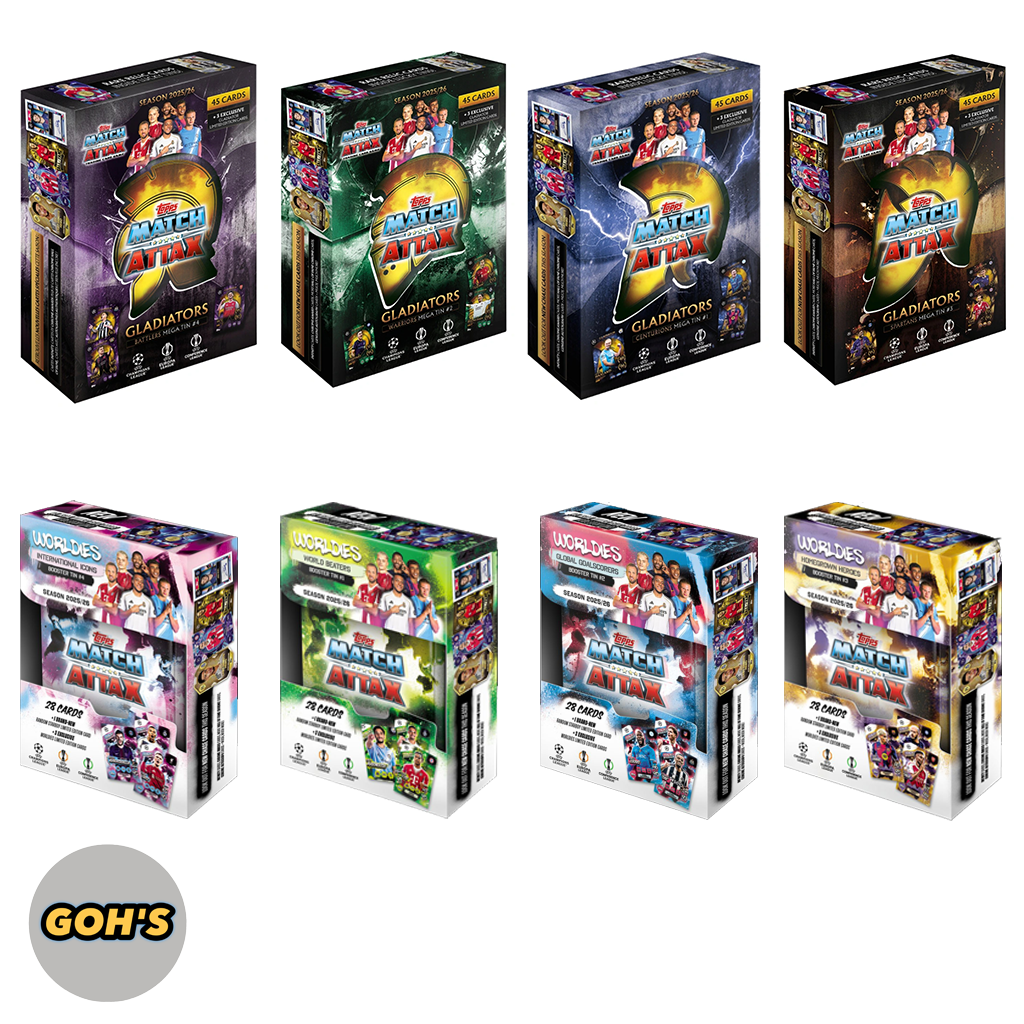「GOH’S」2025-26 Topps Match Attax UCC Mega Tin & Mini Tin - MA小鐵盒&大鐵盒