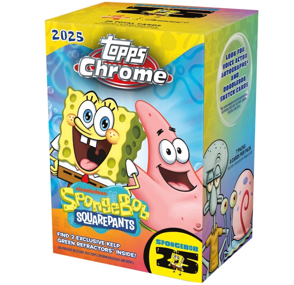 「GOH’S」2025 Topps Chrome SpongeBob 25th Anniversary Blaster Box 海綿寶寶手雷 - 單包