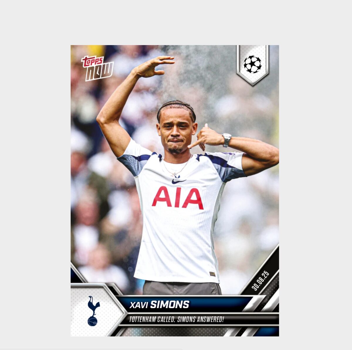 「GOH’S」Xavi Simons - 2025-26 UCL Topps NOW® Card 6 - PR: 896