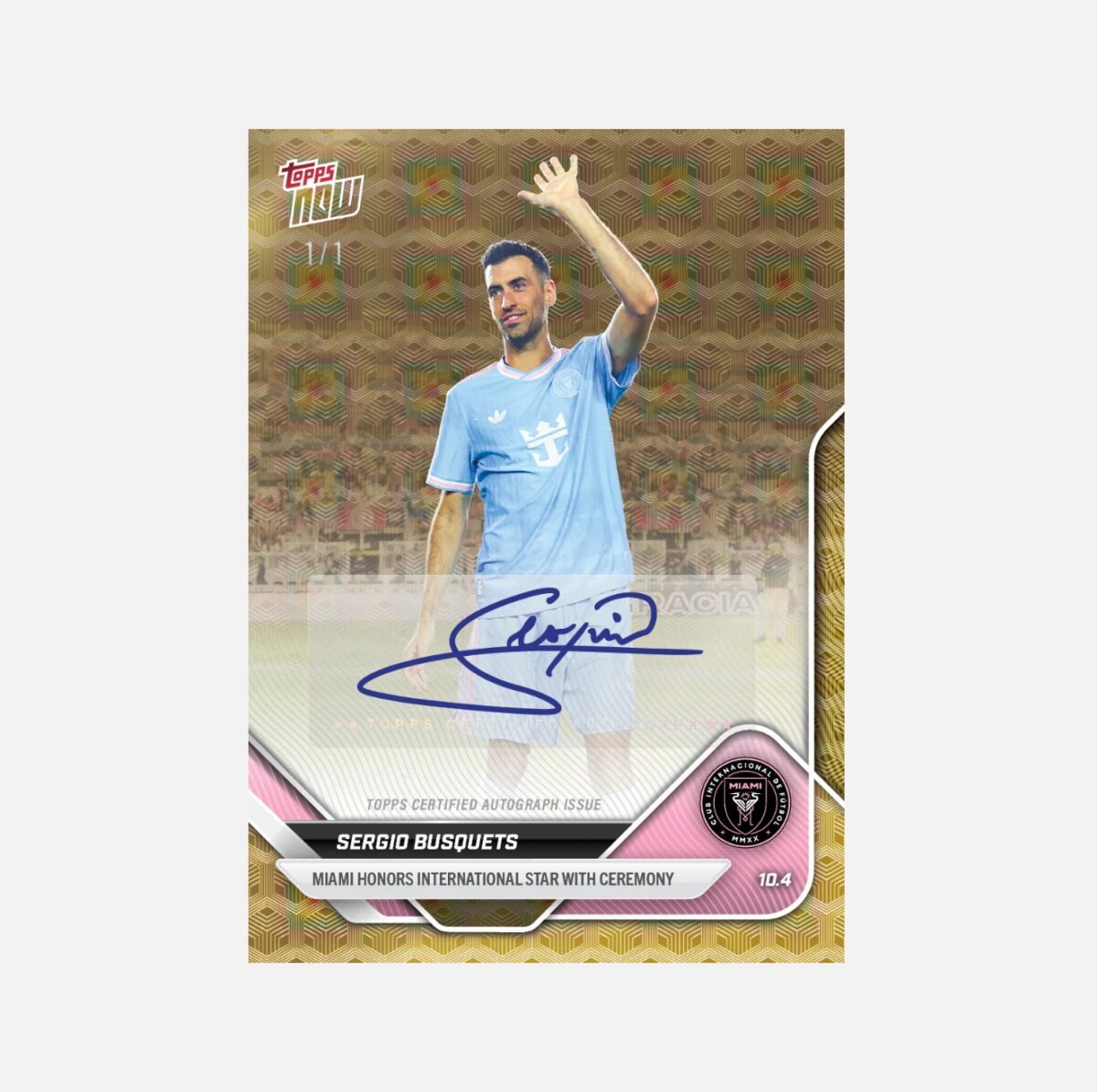 「GOH’S」Sergio Busquets - 2025 MLS Topps NOW® - Card 106 - PR: 427