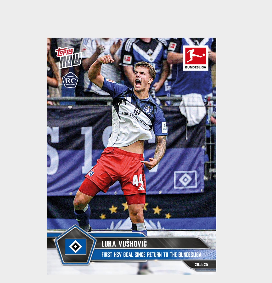 「GOH’S」Luka Vušković - 2025-26 Bundesliga Topps NOW® - Card 24 - PR: 1885