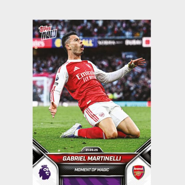 「GOH’S」Gabriel Martinelli - 2025-26 Premier League Topps NOW® - Card 24 - PR: 534