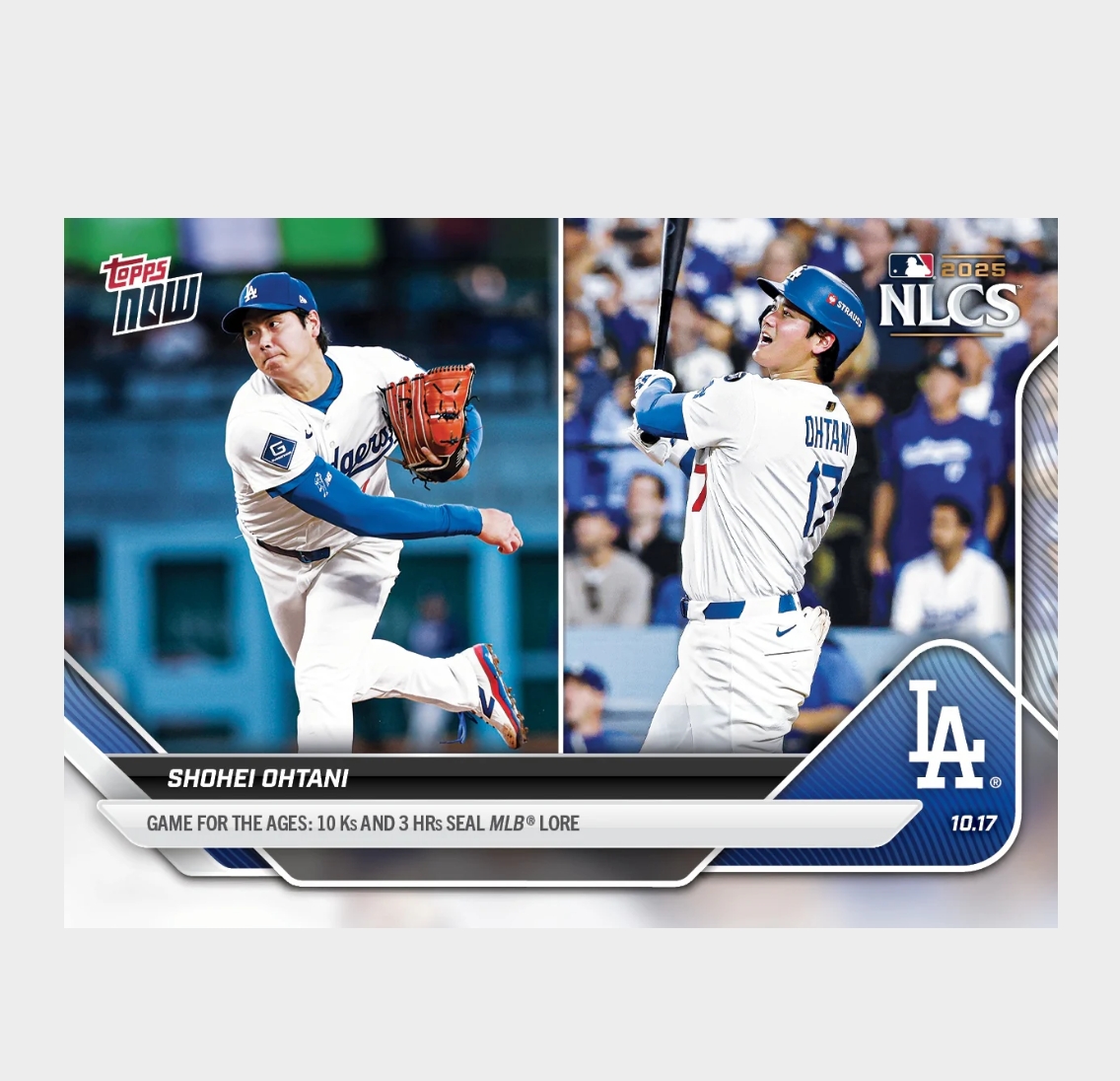 「GOH’S」Shohei Ohtani - 2025 MLB Topps NOW® - Card 884 - PR: 253,309