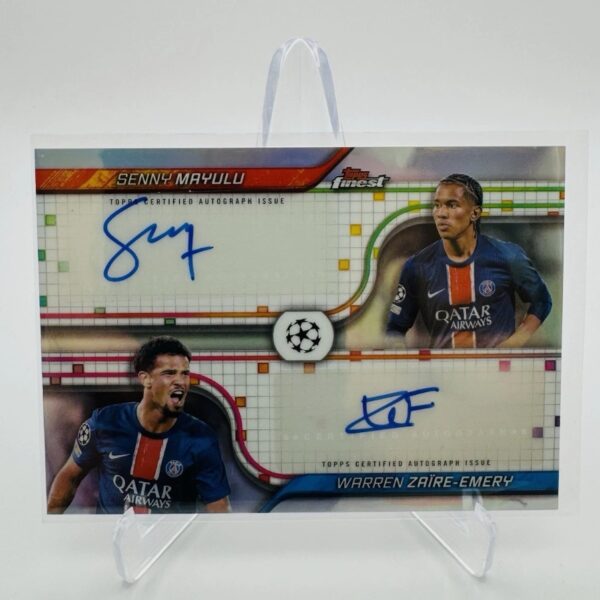 1762973157013 「GOH’S」2024-25 Topps Finest UEFA Senny Mayulu/Warren Zaire-Emery - Dual Autograph - 代購