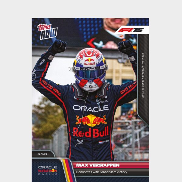 「GOH’S」Max Verstappen - 2025 Formula 1® Topps NOW® - Card 63 - PR: 3846