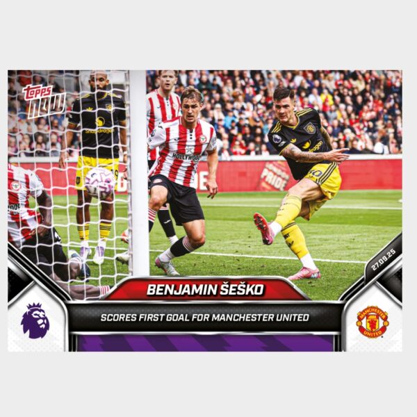 「GOH’S」Benjamin Šeško - 2025-26 Premier League Topps NOW® - Card 25 - PR: 552