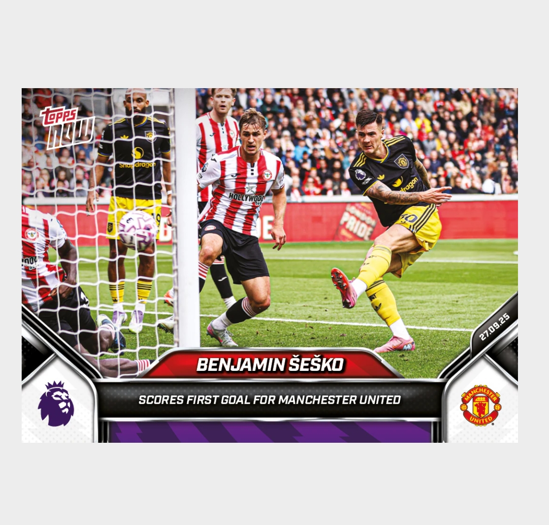 「GOH’S」Benjamin Šeško - 2025-26 Premier League Topps NOW® - Card 25 - PR: 552