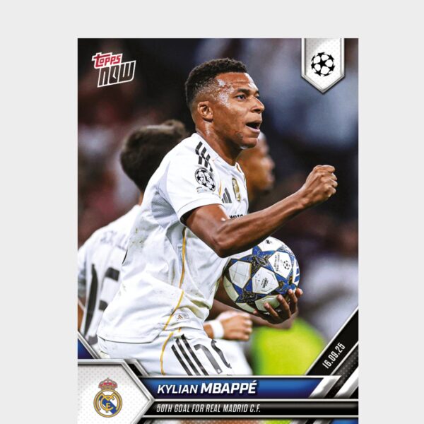 「GOH’S」Kylian Mbappé - 2025-26 UCL Topps NOW® Card 8 - PR: 1353