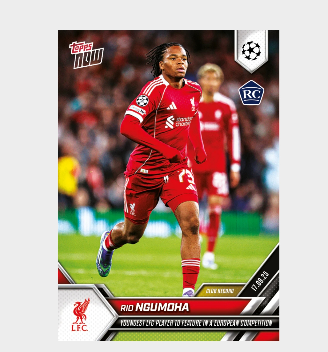 「GOH’S」Rio Ngumoha - 2025-26 UCL Topps NOW® - Card 14 - PR: 2412