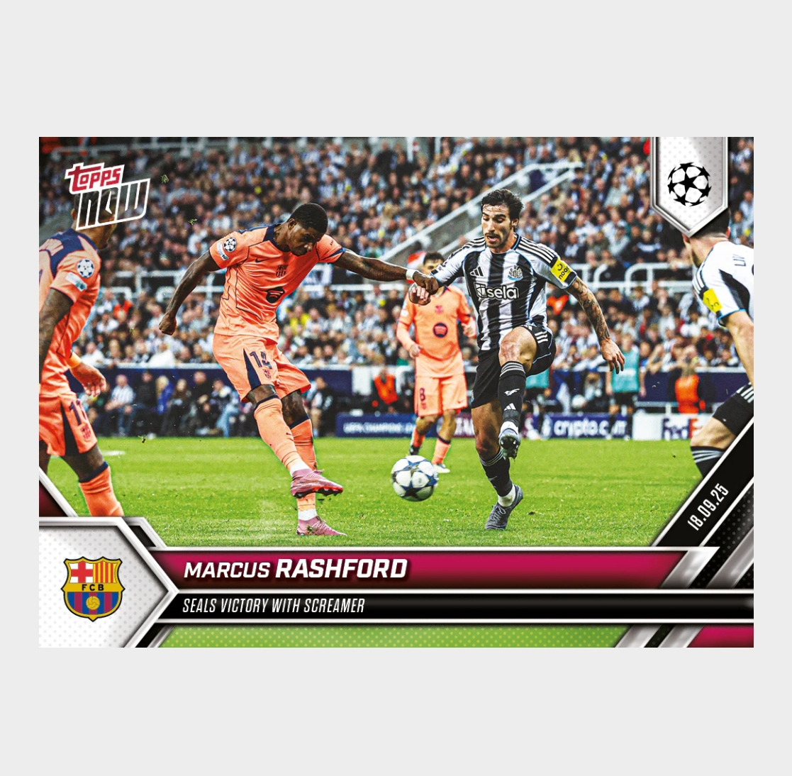 「GOH’S」Marcus Rashford - 2025-26 UCL Topps NOW® - Card 21 - PR: 514