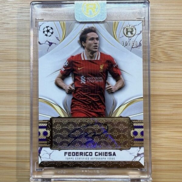 「GOH’S」2024-25 Topps UEFA Club Competitions Federico Chiesa /50 Auto Liverpool Fc - 代購