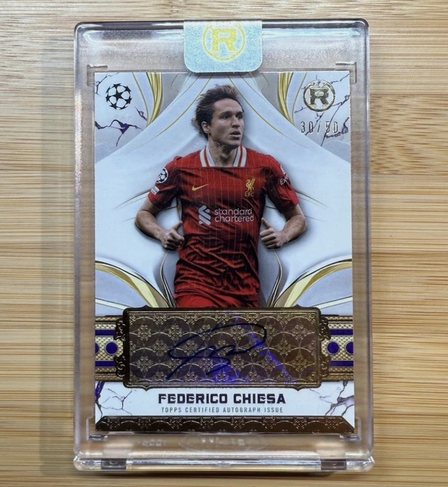 「GOH’S」2024-25 Topps UEFA Club Competitions Federico Chiesa /50 Auto Liverpool Fc - 代購