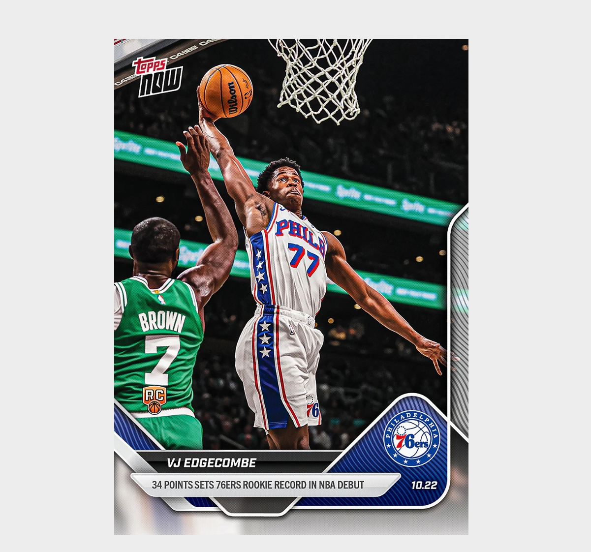 「GOH’S」VJ Edgecombe - 2025-26 NBA Topps NOW® - Card 11 - PR: 17761