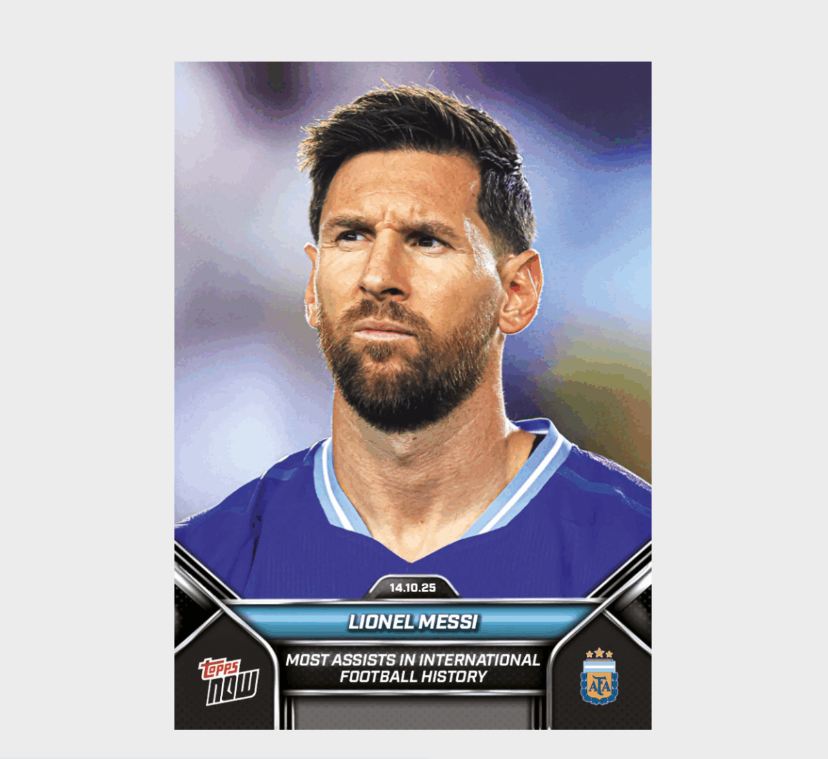 「GOH’S」Lionel Messi - 2024-25 Argentina Topps NOW® - Card 3 - PR: 8429