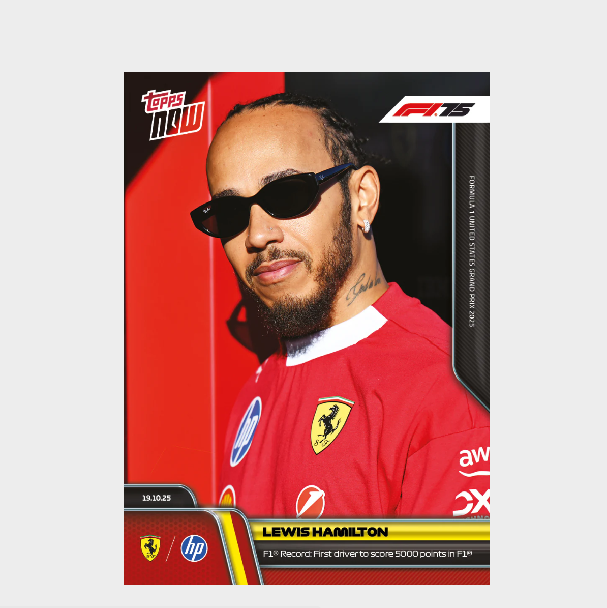「GOH’S」Lewis Hamilton - 2025 Formula 1® Topps NOW® - Card 70 - PR: 7103