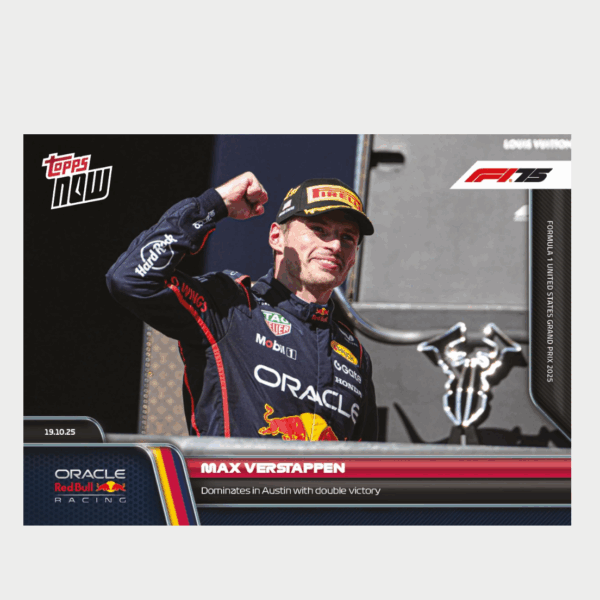 「GOH’S」Max Verstappen - 2025 Formula 1® Topps NOW® - Card 71 - PR: 2325