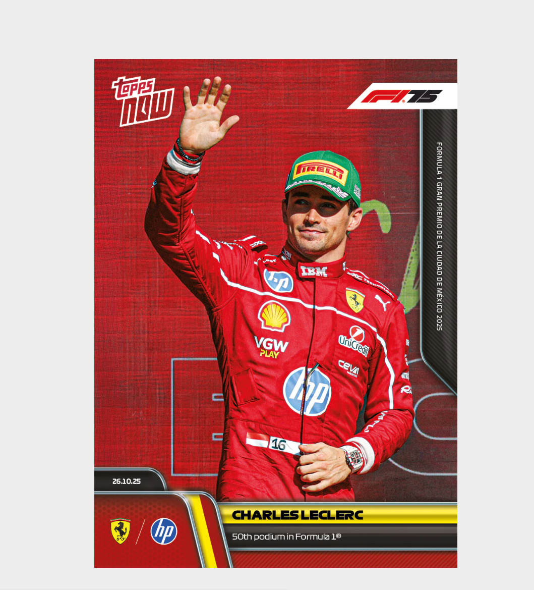 「GOH’S」Charles Leclerc - 2025 Formula 1® Topps NOW® - Card 74 - PR: 3675