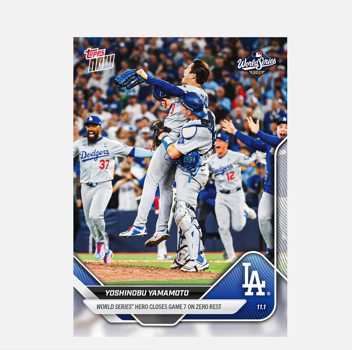 「GOH’S」Yoshinobu Yamamoto - 2025 MLB Topps NOW® - Card 925 - PR: 50705
