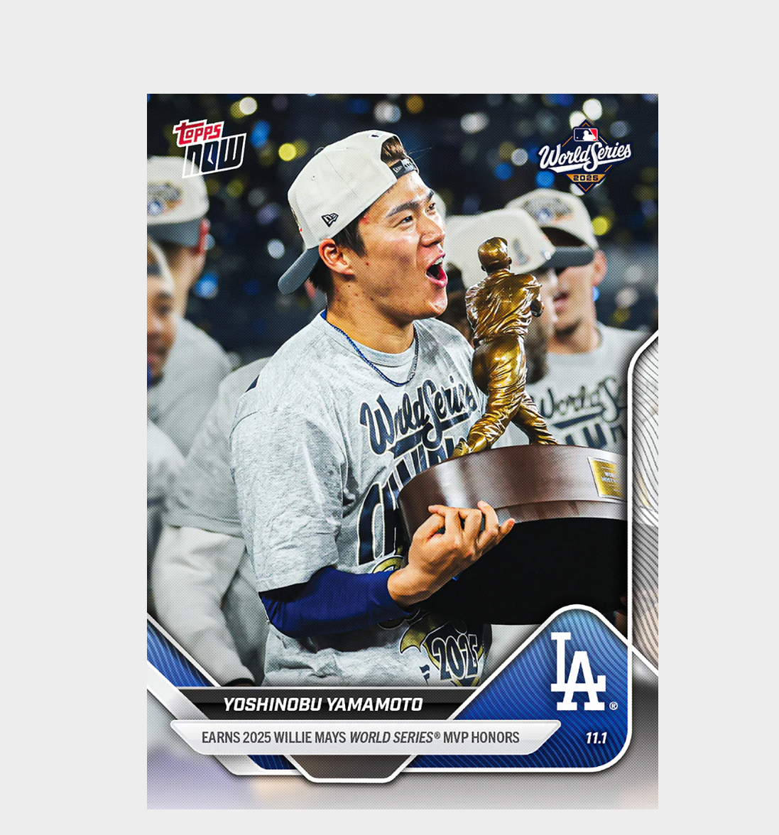 「GOH’S」Yoshinobu Yamamoto - 2025 MLB Topps NOW® - Card 926 - PR: 41205