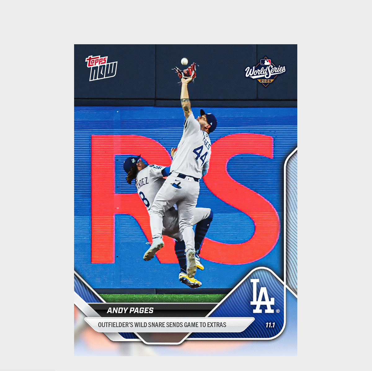「GOH’S」Andy Pages - 2025 MLB Topps NOW® - Card 923 - PR: 7944