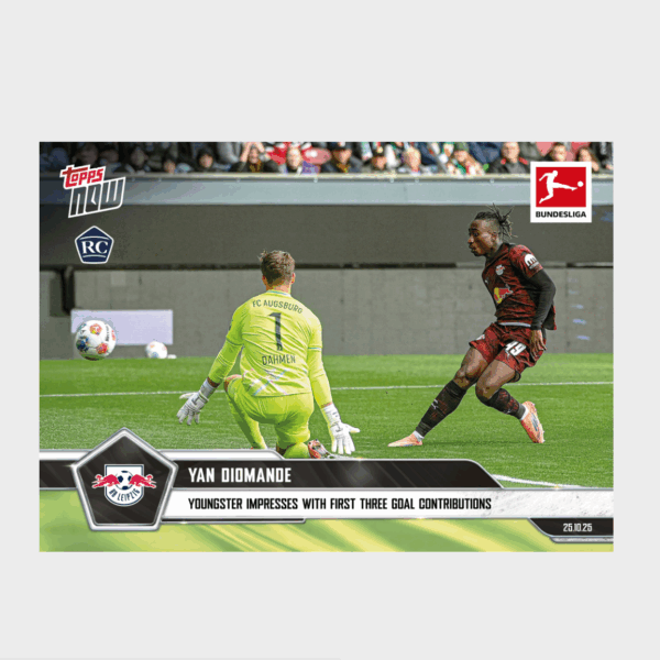 「GOH’S」Yan Diomande - 2025-26 Bundesliga Topps NOW® - Card 49 - PR: 783