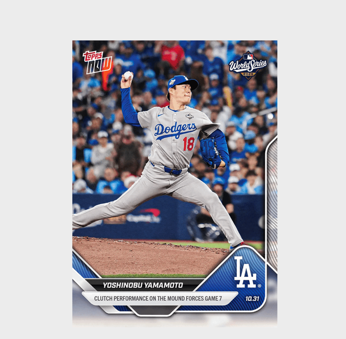 「GOH’S」Yoshinobu Yamamoto - 2025 MLB Topps NOW® - Card 916 - PR: 43189
