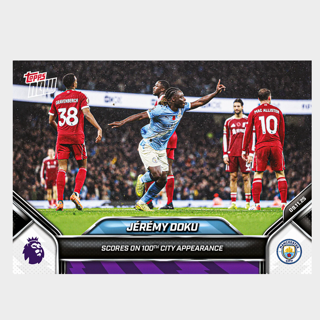 「GOH’S」Jérémy Doku - 2025-26 Premier League Topps NOW® - Card 57 - PR: 394