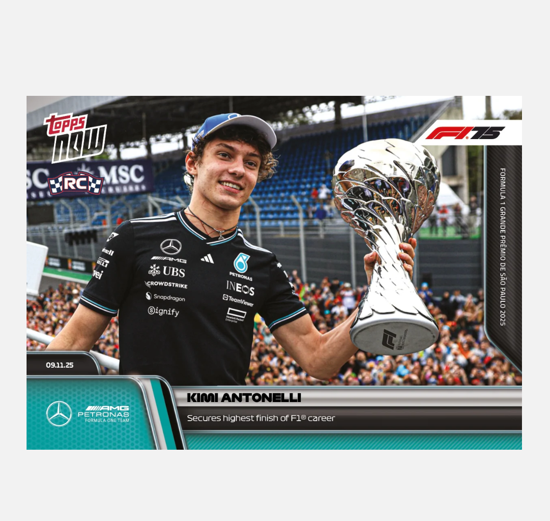 「GOH’S」Kimi Antonelli - 2025 Formula 1® Topps NOW® - Card 76 - PR: 3876