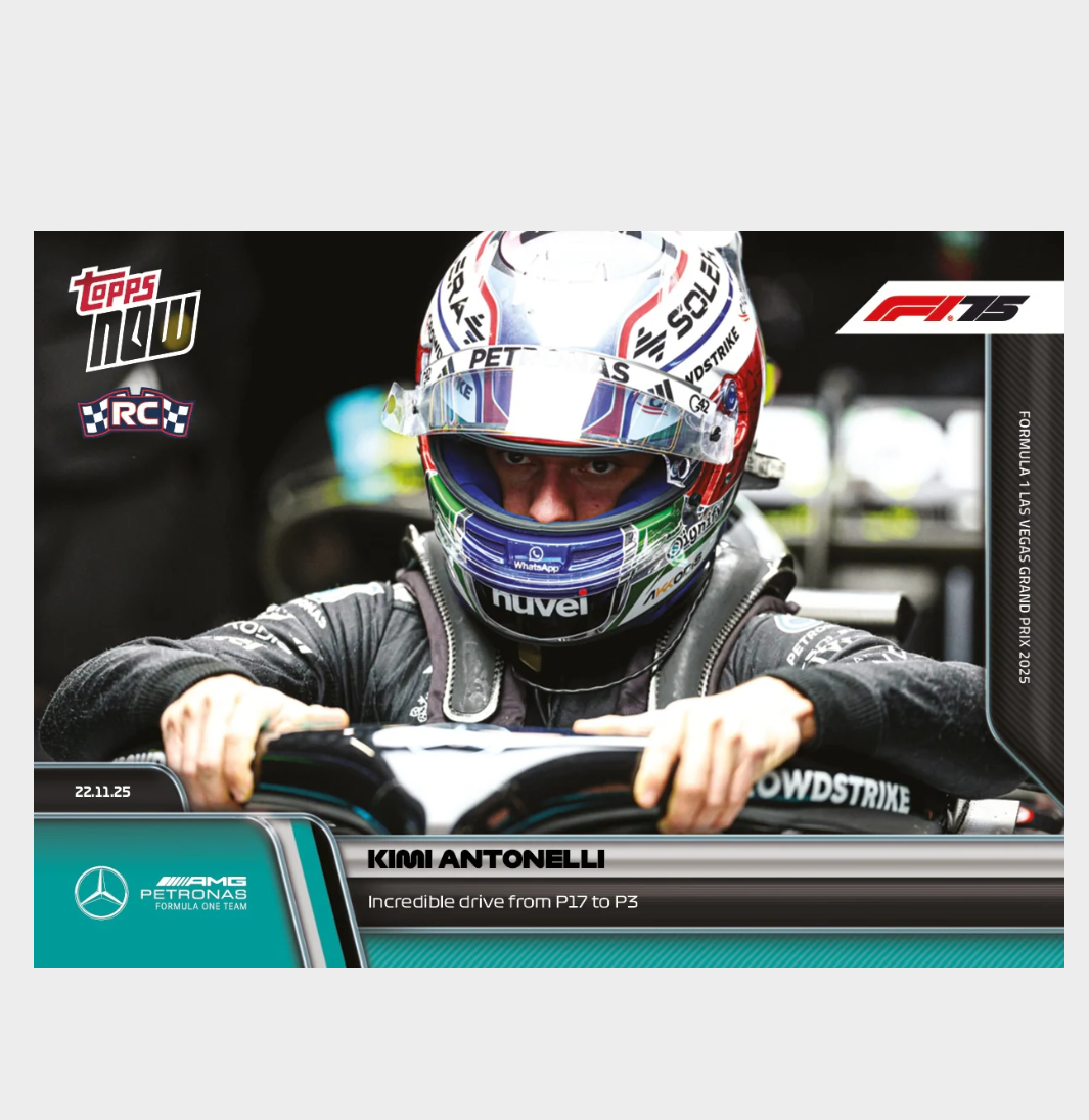 「GOH’S」Kimi Antonelli - 2025 Formula 1® Topps NOW® - Card 81 - PR: 3099