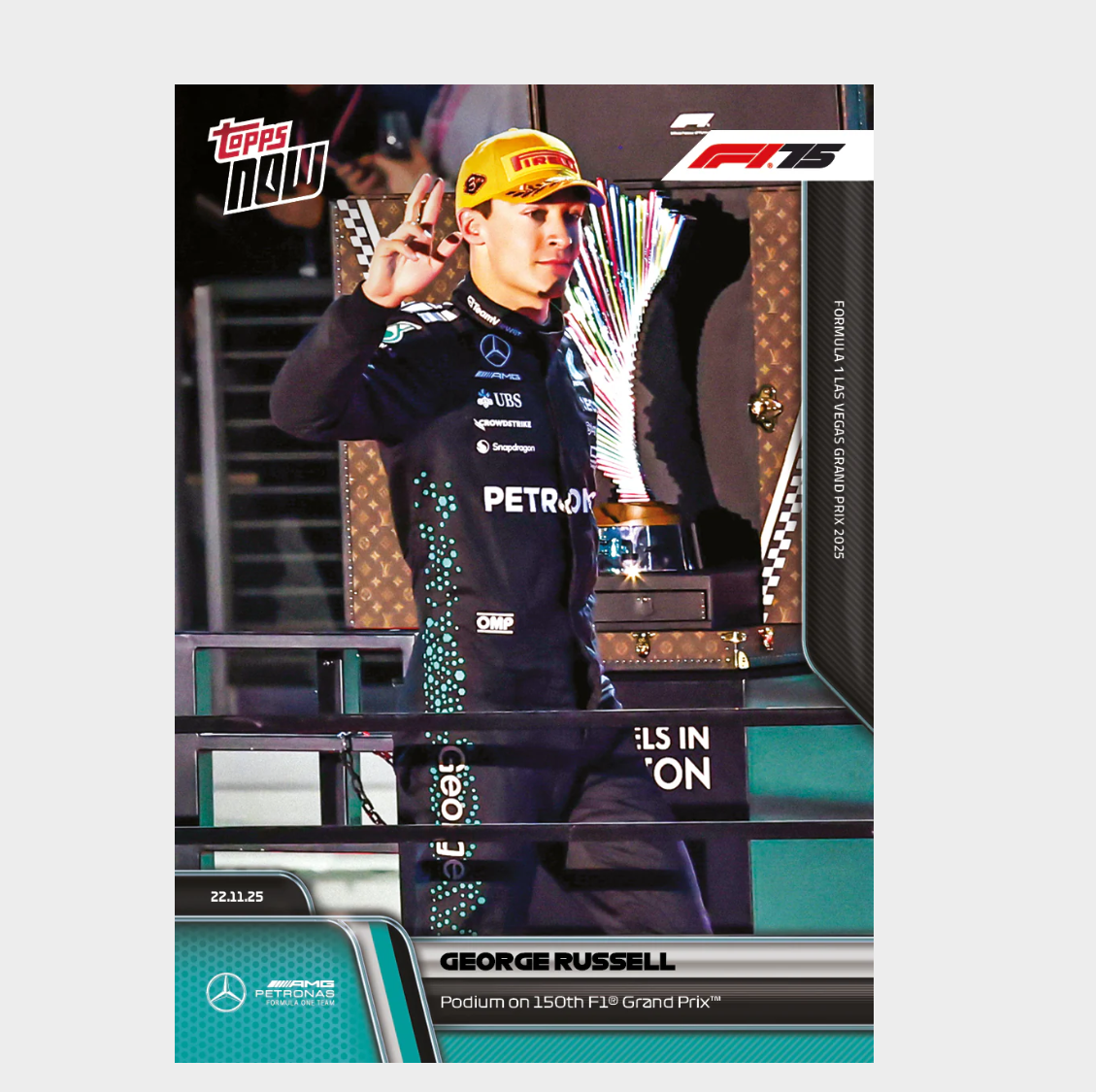 「GOH’S」George Russell - 2025 Formula 1® Topps NOW® - Card 80 - PR: 1748