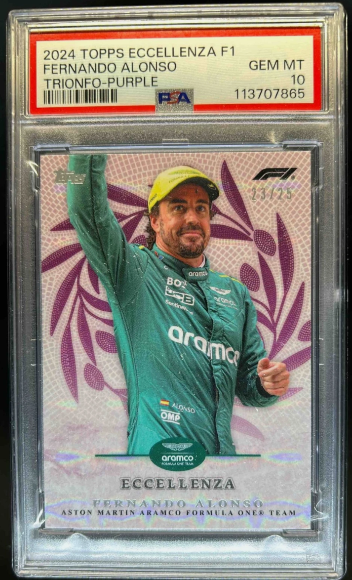 「GOH’S」2024 Topps Eccellenza F1 Fernando Alonso Purple #23/25 PSA 10 - 代購