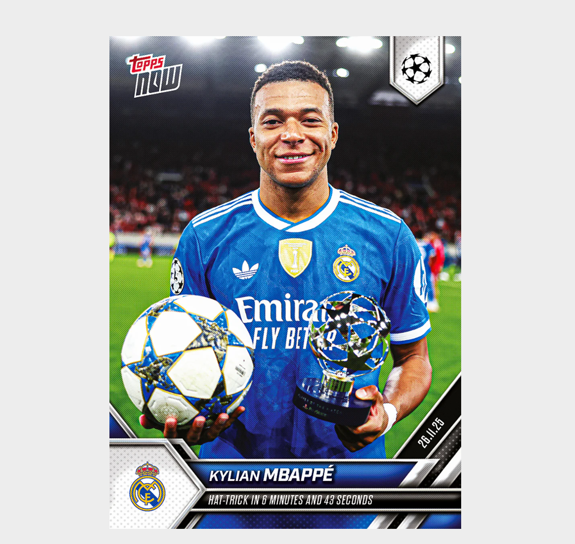 「GOH’S」Kylian Mbappé - 2025-26 UCL Topps NOW® - Card 59 - PR: 2660