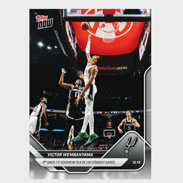 「GOH’S」Victor Wembanyama - 2025-26 NBA Topps NOW® - Card 92 - PR: 2109