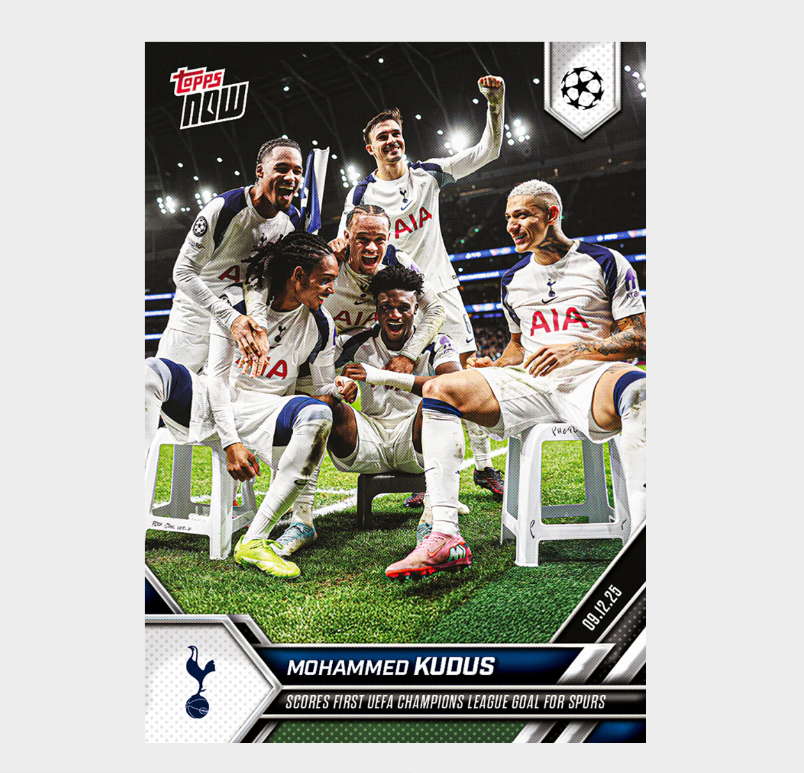 「GOH’S」Mohammed Kudus - 2025-26 UCL Topps NOW® - Card 63 - PR: 581