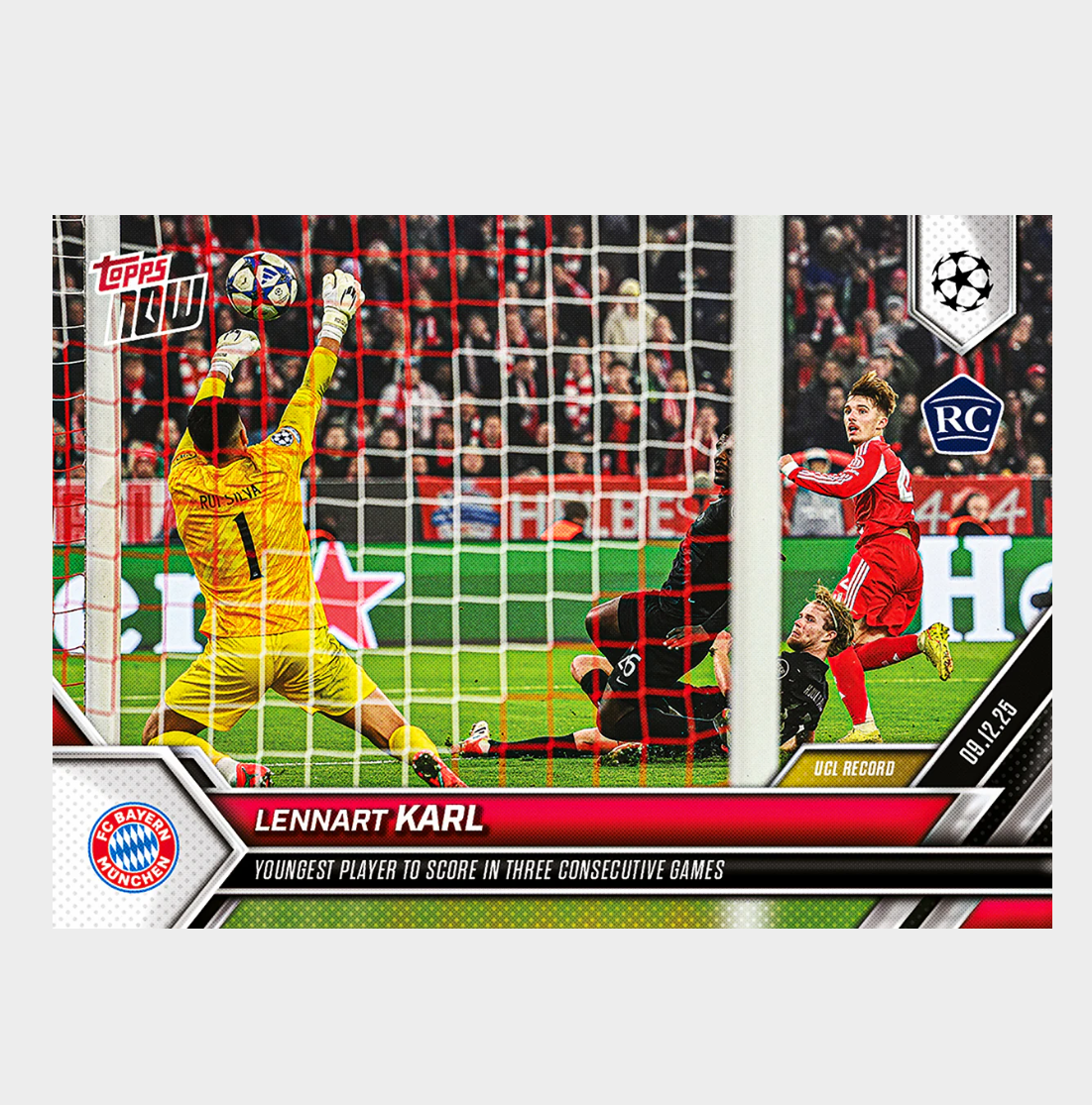 「GOH’S」Lennart Karl - 2025-26 UCL Topps NOW® - Card 66 - PR: 7118