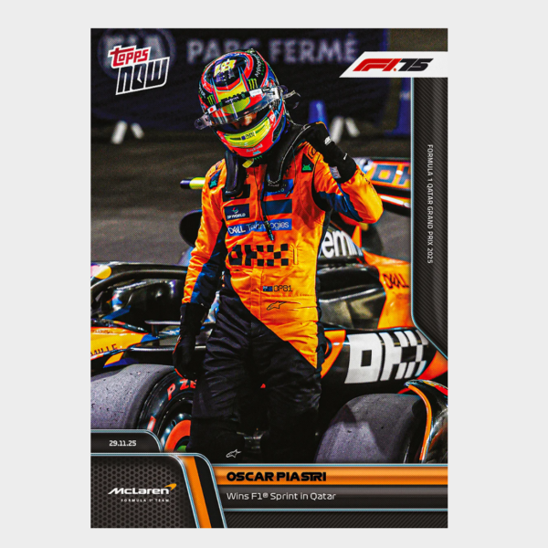 「GOH’S」Oscar Piastri - 2025 Formula 1® Topps NOW® - Card 82 - PR: 2227