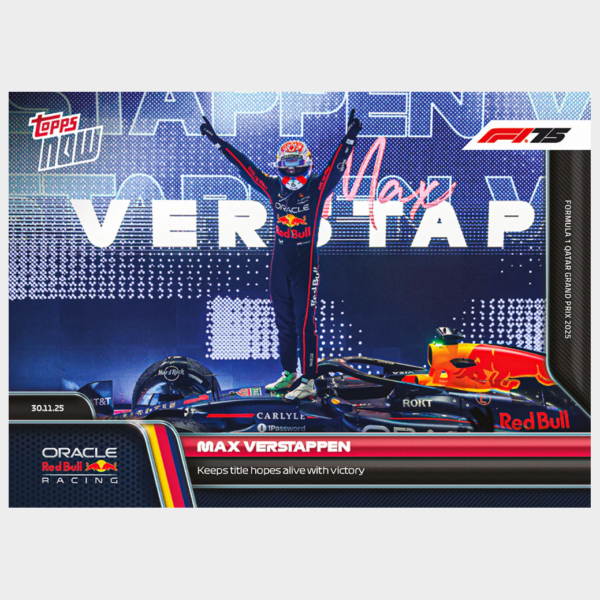 「GOH’S」Max Verstappen - 2025 Formula 1® Topps NOW® - Card 83 - PR: 5568