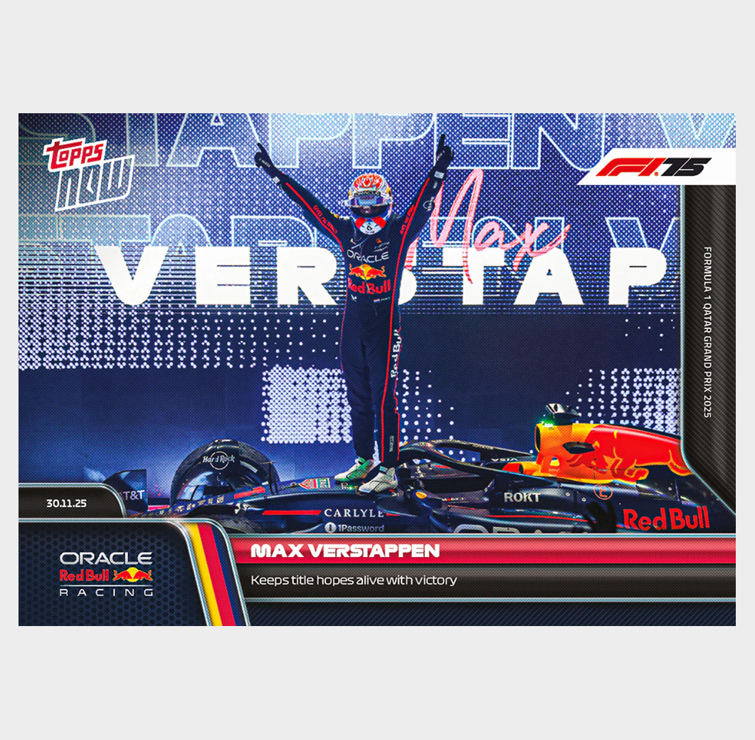 「GOH’S」Max Verstappen - 2025 Formula 1® Topps NOW® - Card 83 - PR: 5568