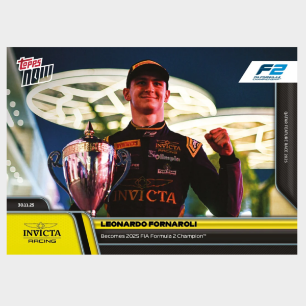 「GOH’S」Leonardo Fornaroli - 2025 Formula 1® Topps NOW® - Card 85 - PR: 1293