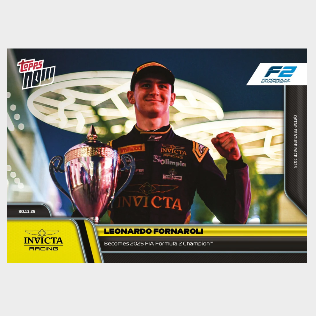 「GOH’S」Leonardo Fornaroli - 2025 Formula 1® Topps NOW® - Card 85 - PR: 1293