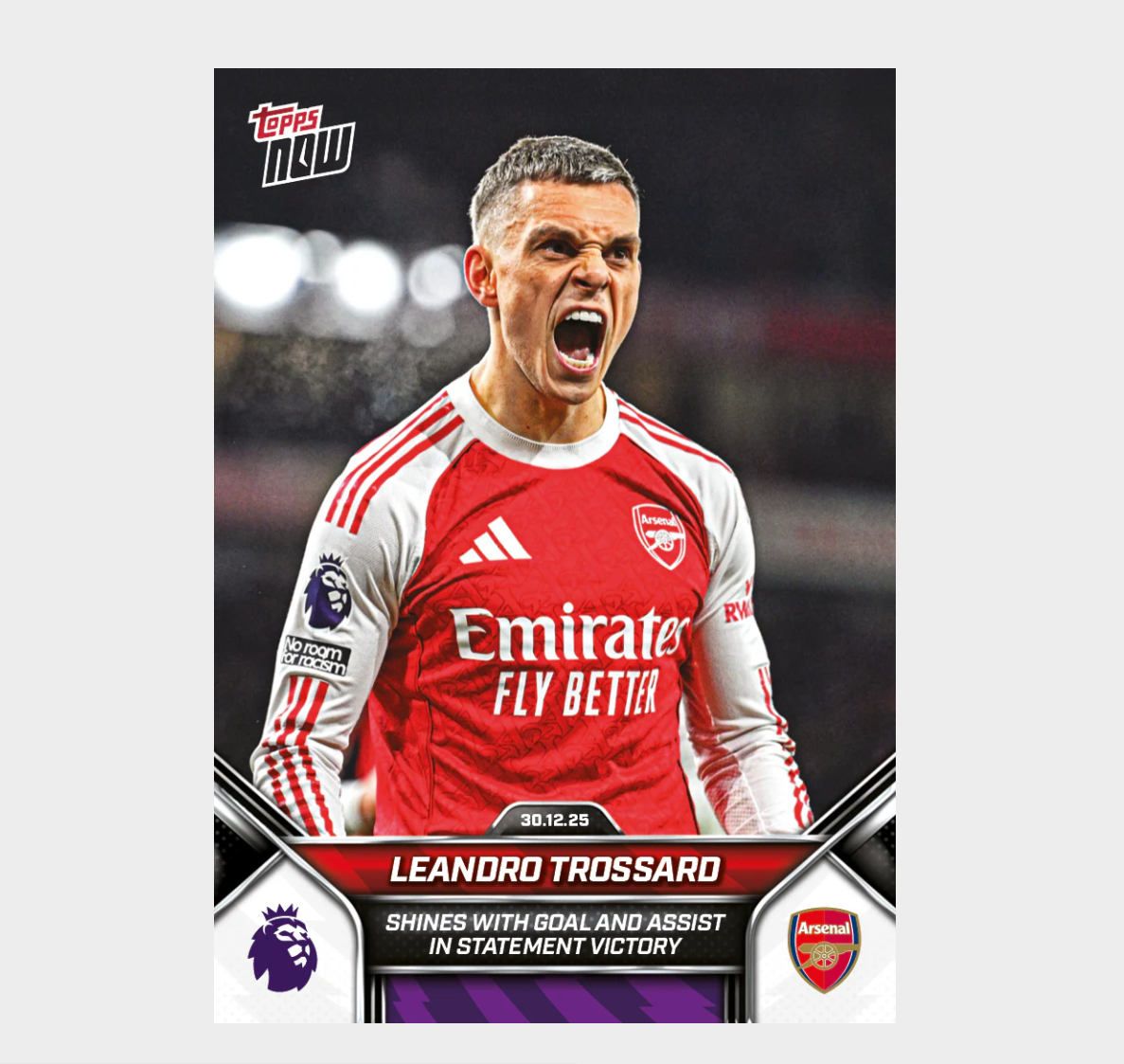「GOH’S」Leandro Trossard - 2025-26 Premier League Topps NOW® - Card 97 - PR: 854