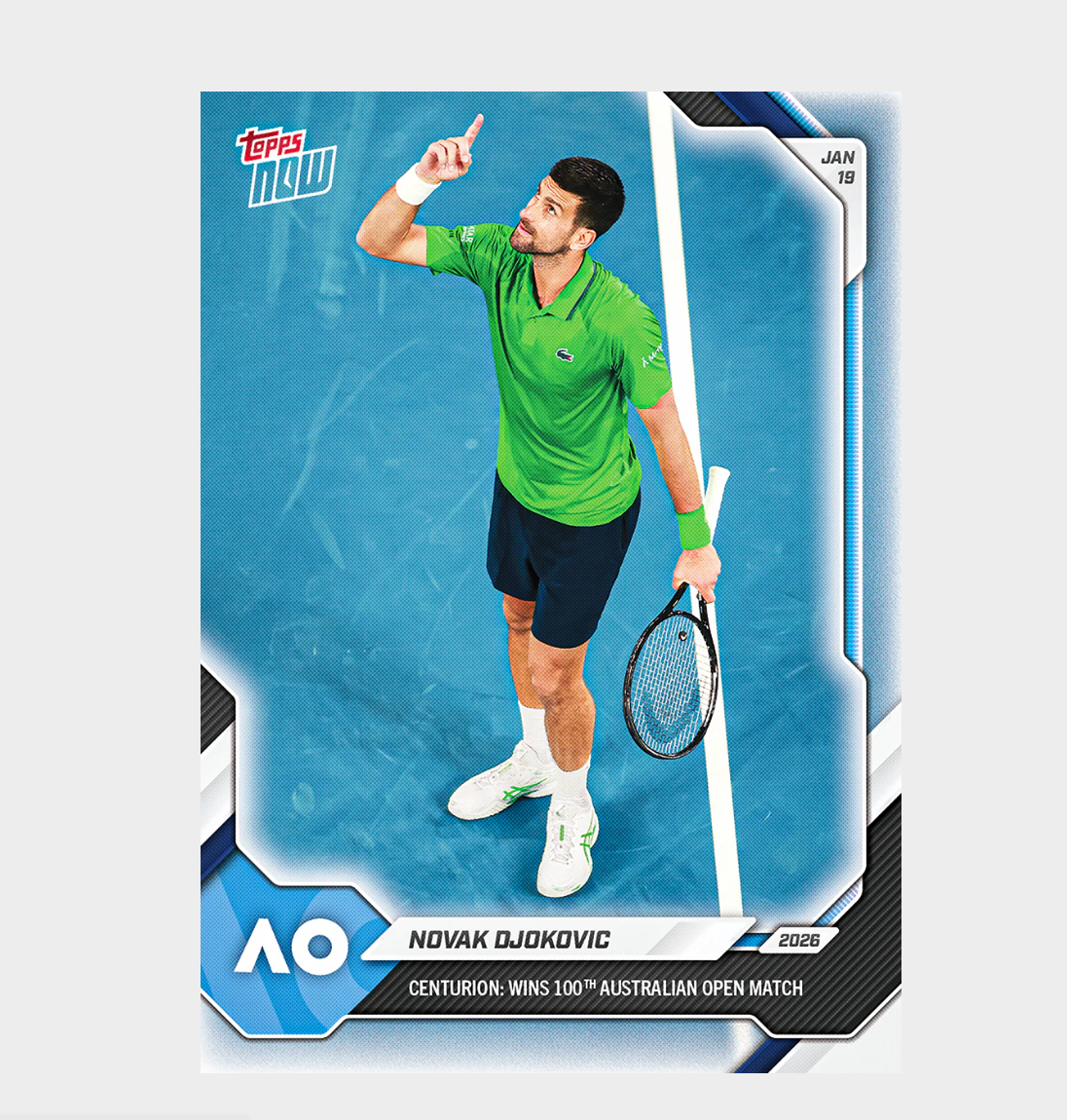 「GOH’S」Novak Djokovic - 2026 Tennis Topps NOW® - Card 1 - PR: 2890