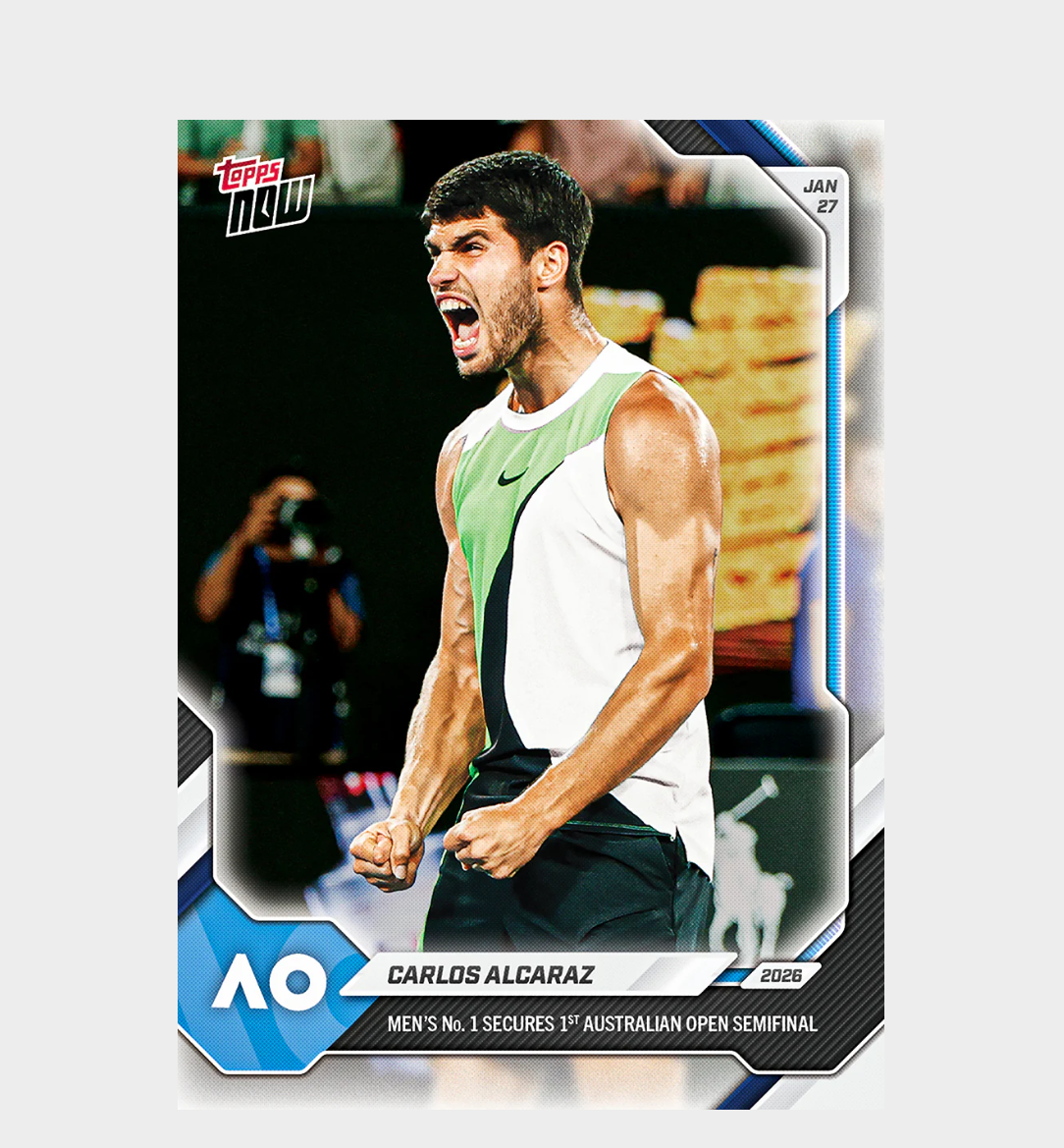 「GOH’S」Carlos Alcaraz - 2026 Topps NOW® Tennis - Card 5 - PR: 1024